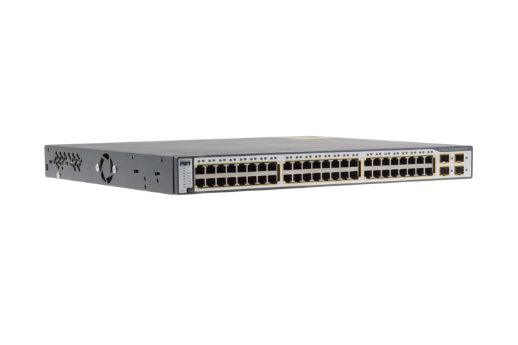 Ghekko new and refurb Cisco Catalyst 48-Port Rack Switch Stackable 3750G PoE (WS-C3750G-48PS-E)