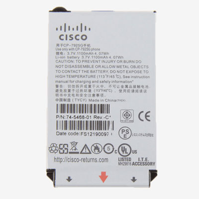 Cisco 7925G and 7926G Standard Battery