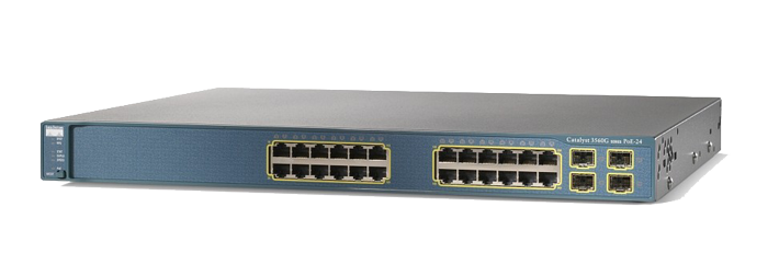 Cisco Cisco WS-C3560G-24TS-E 24-Port Gigabit 1GbE 4xSFP Red Ethernet Interruptor 