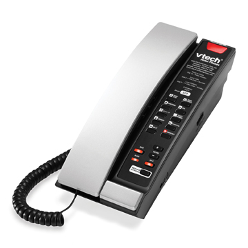 Vtech 1-Line Contemporary SIP Petite Phone Silver and Black - 80-H0B1-06-000