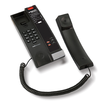 VTech 1-Line SIP Corded Petite Phone Matte Black 0 button - 80-H0C5-13-000