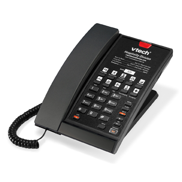 VTech 1-Line SIP Corded Phone Matte Black - 80-H0C7-13-000
