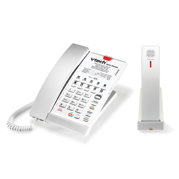 VTech Analog Master Corded-Cordless Phone with Accessory Handset Silver and Pearl - 80-H0CH-08-000