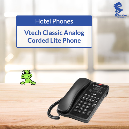 VTech Classic Analog Corded Lite Phone Matte Black - 80-H0AH-13-000